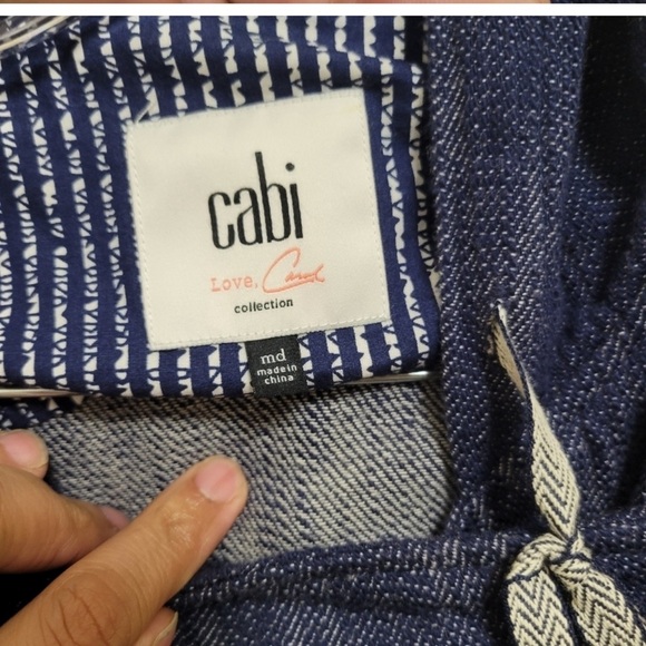CABI LOVE BY CAROL BLUE DENIM ZIP HOOD M - Picture 9 of 10